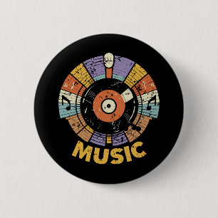 music classic retro 2 inch round button