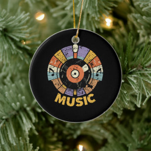 music classic retro ceramic ornament