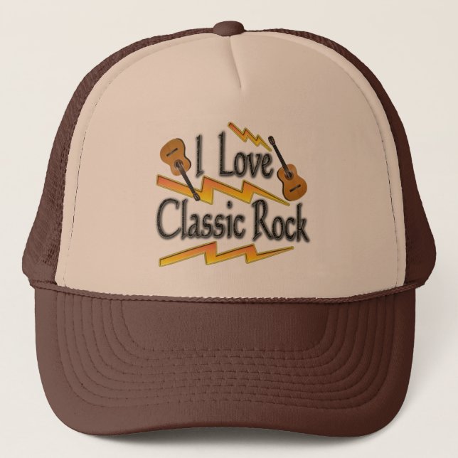 Music classic rock hat (I love classic rock) (Front)