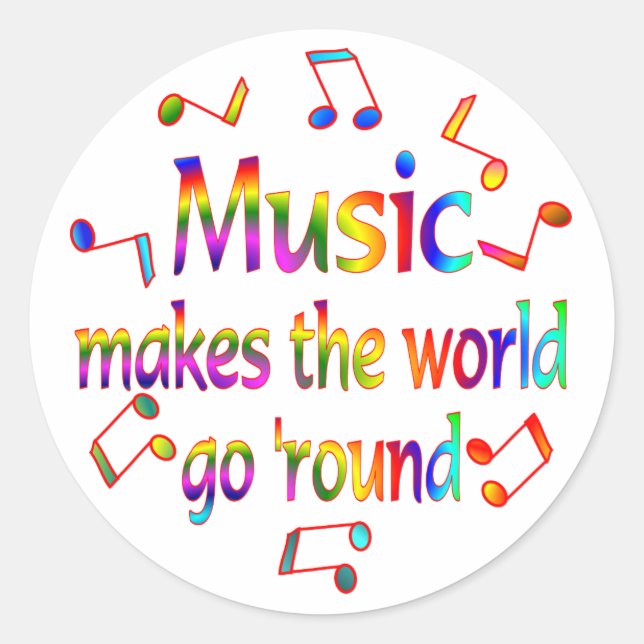 MUSIC CLASSIC ROUND STICKER (Front)