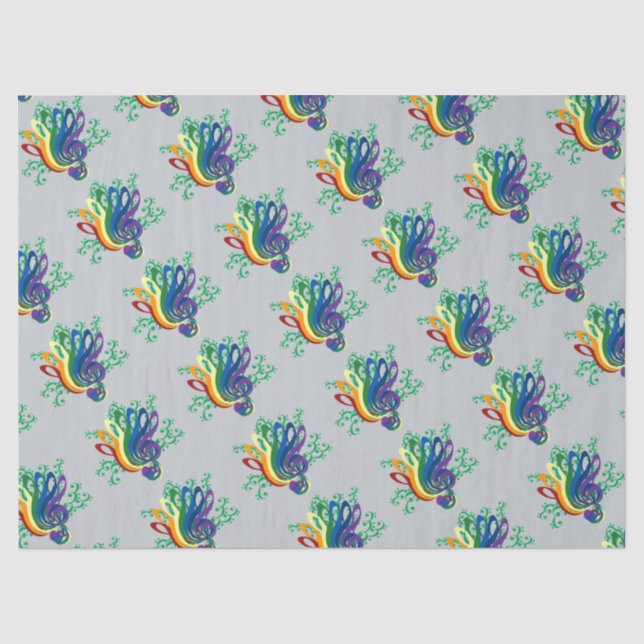 Music Clef Bouquet Tissue Paper (Front)