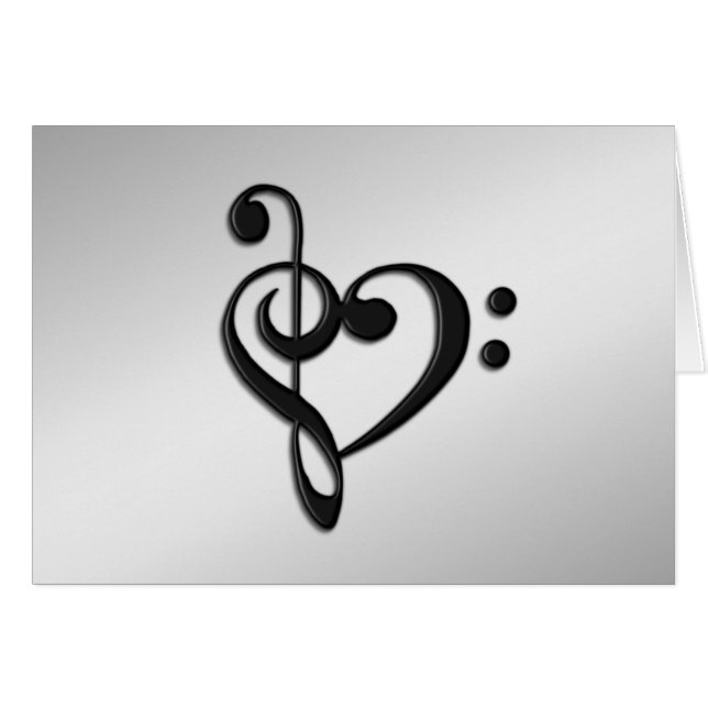Music Clef Heart (Front Horizontal)