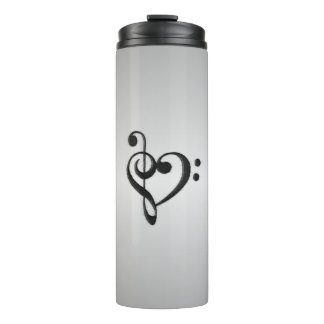 Music Clef Heart Thermal Tumbler