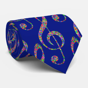 Music Clef in Rainbow Tie