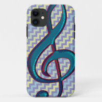 music clef note symbol on chevron