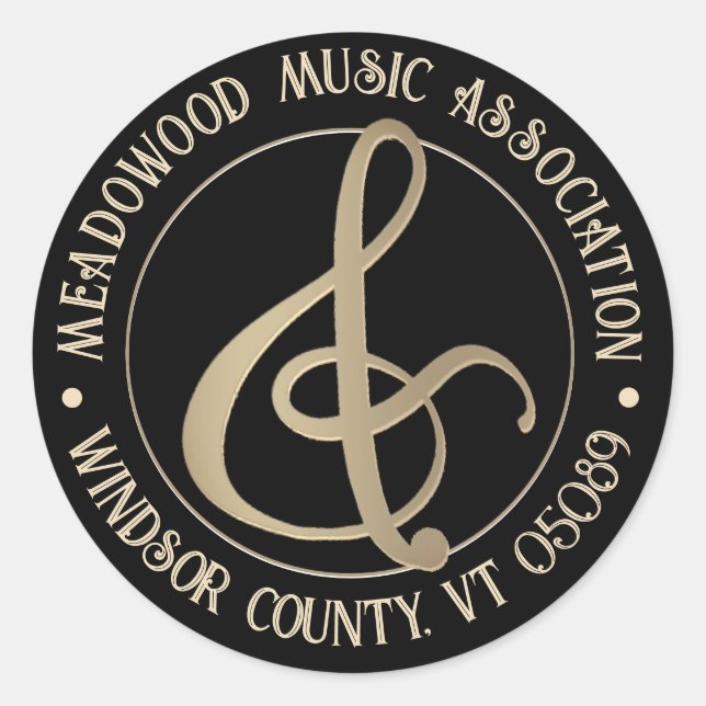 Music Club Organization Choir Teacher Chorus Label (Front)