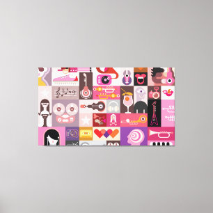 Music Collage   Canvas Print