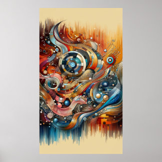 Music composition - lyrical abstract piece 15 poster