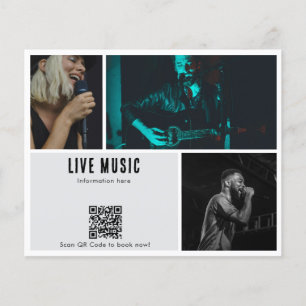 Music Concert Band Bar Party Promotional QR Code Flyer