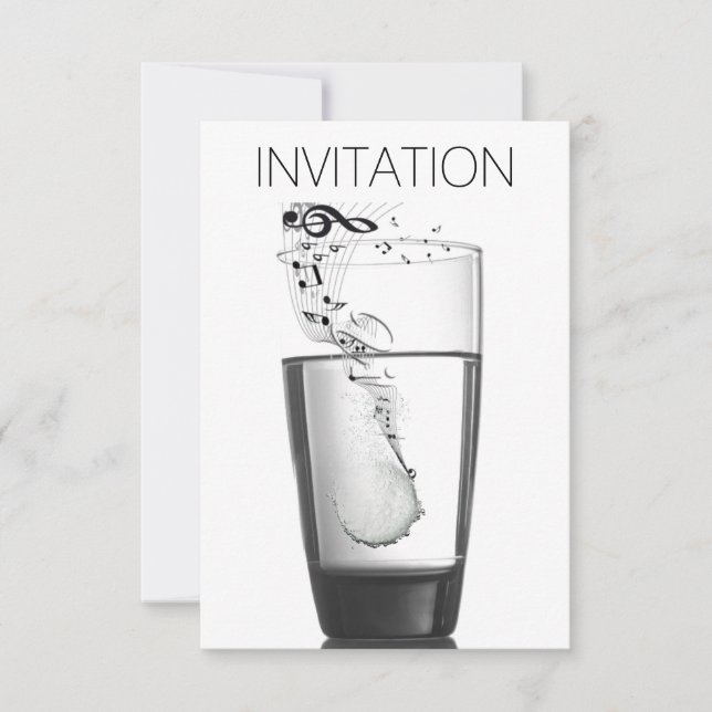 Music Concert Festival Minimalism Vip Invitation (Front)