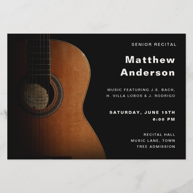 Music Concert Promotion Guitar Modern Flyer (Front)