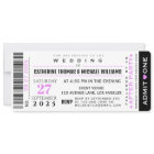 Music Concert VIP Ticket And RSVP Wedding