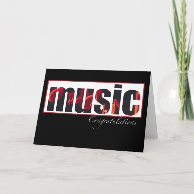 Music Congratulations, Black Card (Front)