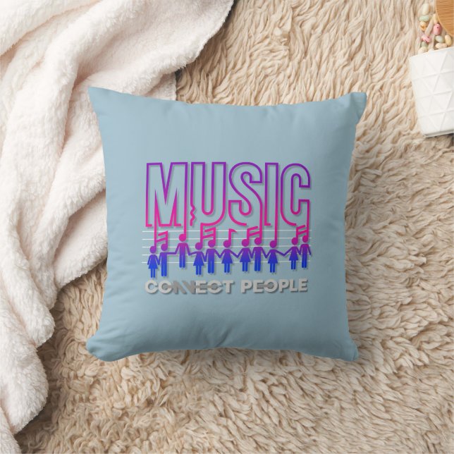 Music Connects People | Throw Pillow (Blanket)