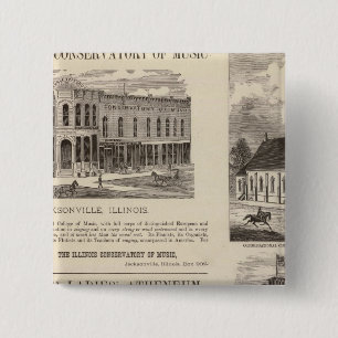 Music Conservatory, school, church 2 Inch Square Button