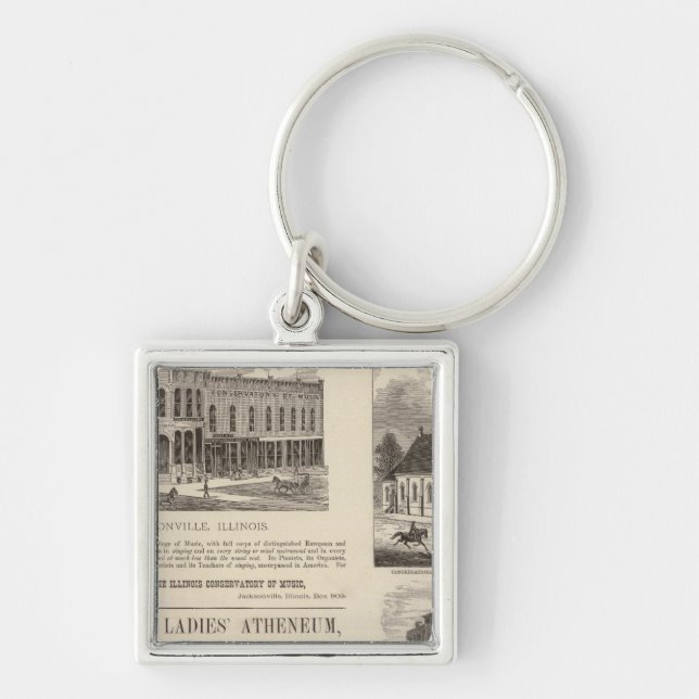 Music Conservatory, school, church Keychain (Front)