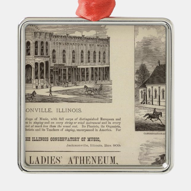Music Conservatory, school, church Metal Ornament (Front)