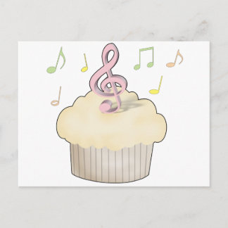 Music Cupcake Postcard