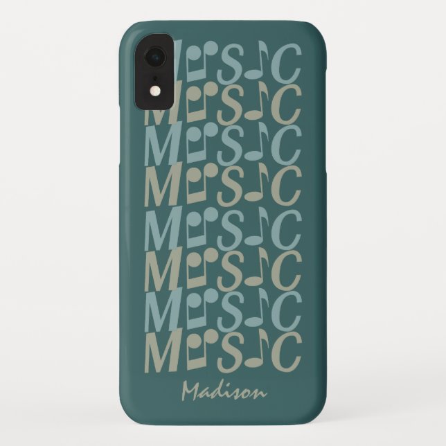 MUSIC custom colour & name phone cases (Back)