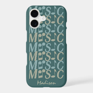 MUSIC custom colour & name phone cases