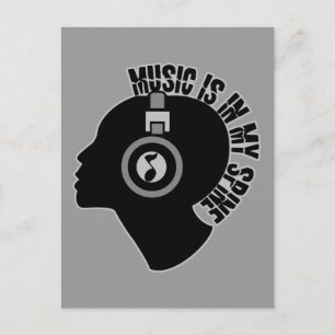 Music custom colour postcard