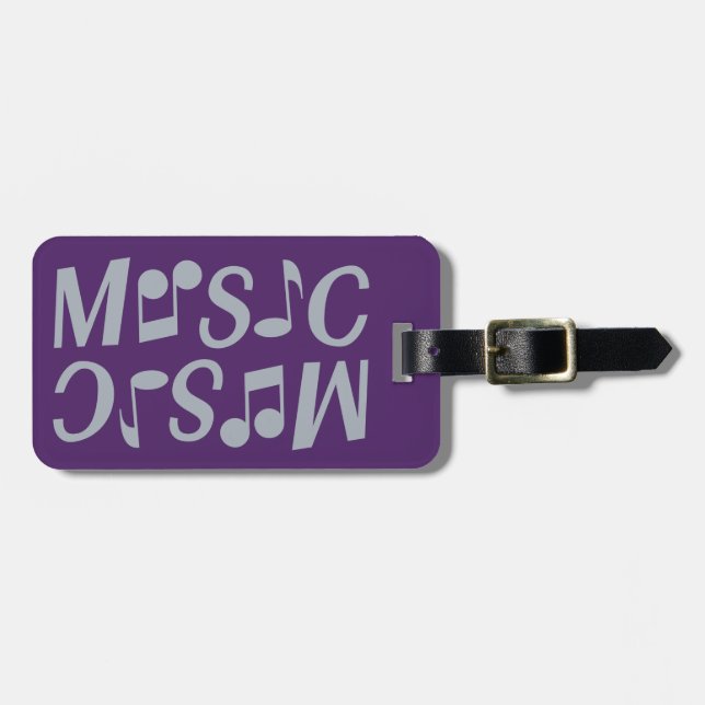 MUSIC custom luggage tag (Front Horizontal)