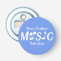 MUSIC custom text & colour bottle opener