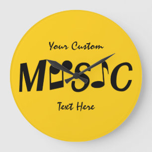 MUSIC custom text & colour wall clock