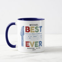 Music Dad Best Dad Ever Guitar Chords Personalized