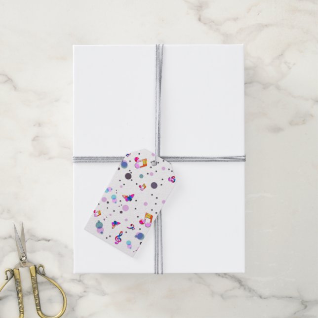 Music Dancing Gift Tags (With Twine)
