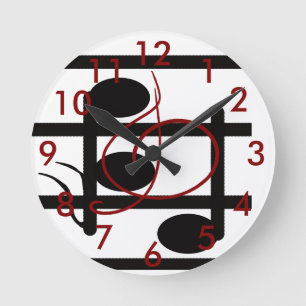 Music Decor Musicians Musical Notes Treble Clef Round Clock