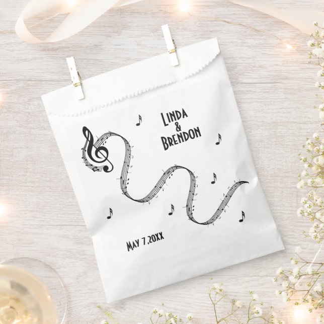 Music Design Event / Wedding Calligraphy  Favour Bag (Clipped)