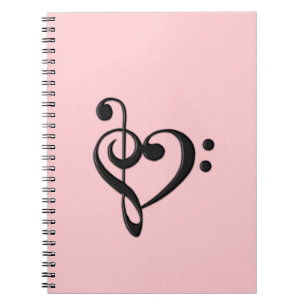 Music Design Heart Notebook