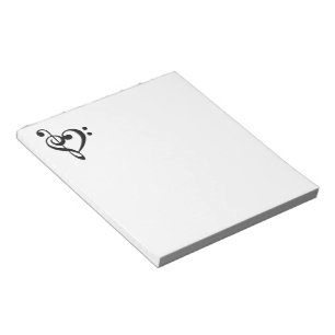 Music Design Heart Notepad