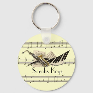 Music Design Keychain