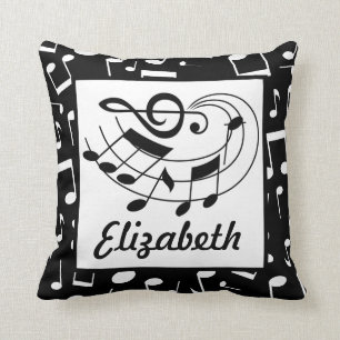 Music Design Personalized Musical Notes Pillow