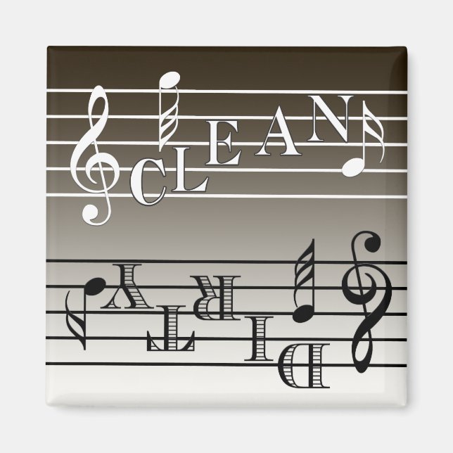 Music Dishwasher Indicator Magnet (Front)