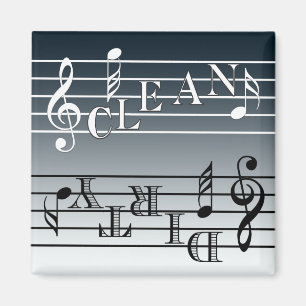 Music Dishwasher Indicator Magnet