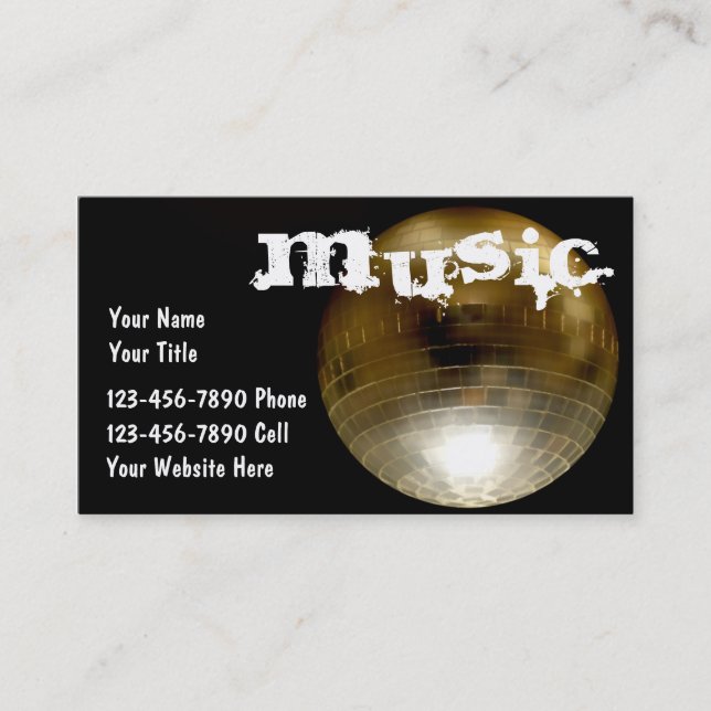Music DJ Business Cards (Front)