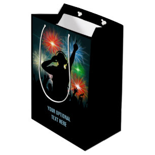 Music DJ custom text gift bag