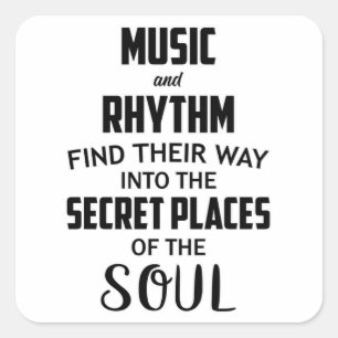 Music DJ Dance Art Hip Hop Guitar Rock Funny Gift Square Sticker
