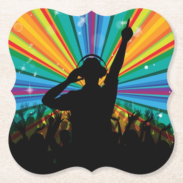 Music DJ paper coasters (Front)