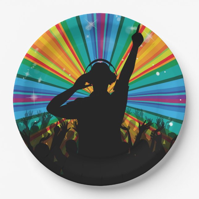 Music DJ paper plates (Front)