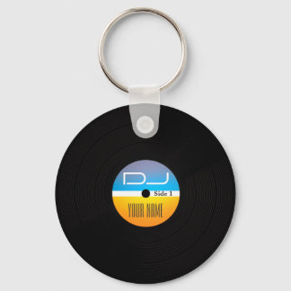 Music DJ stlye vinyl cover Keychain