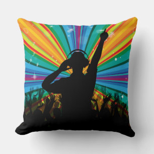 Music DJ throw pillows