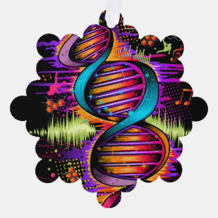 Music DNA Ornament Card