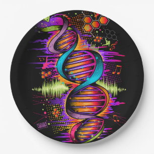 Music DNA Paper Plate