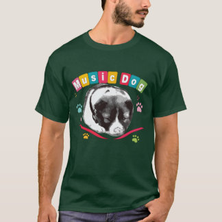 Music dog with headphone gift T-Shirt