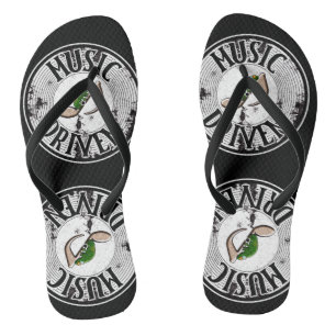 Music driven  flip flops