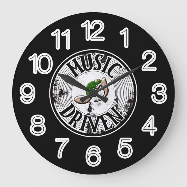 Music driven  large clock (Front)